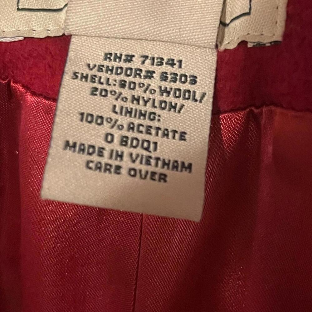 VTG Red Dress Coat - Picture 7 of 7